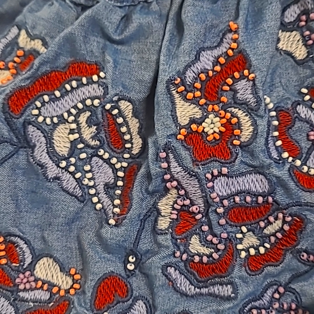 Luxe Essentials Denim one shoulder Large Dress